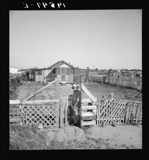 Untitled photo, possibly related to: Highway City, California. Near Fresno. See General caption. Also 19553 for complete caption. Family from Oklahoma