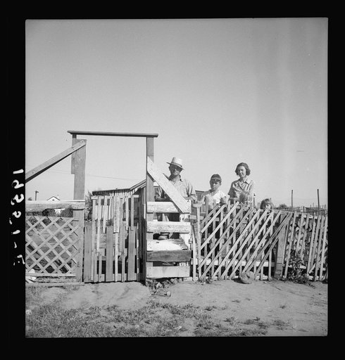 Untitled photo, possibly related to: Highway City, California. Near Fresno. See General caption. Also 19553 for complete caption. Family from Oklahoma
