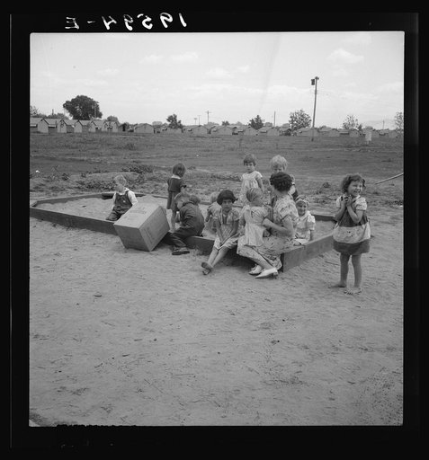 Untitled photo, possibly related to: Tulare County. Farm Security Administration (FSA) camp for migrant agricultural workers. Children who attend nursery school. California. Farmersville camp