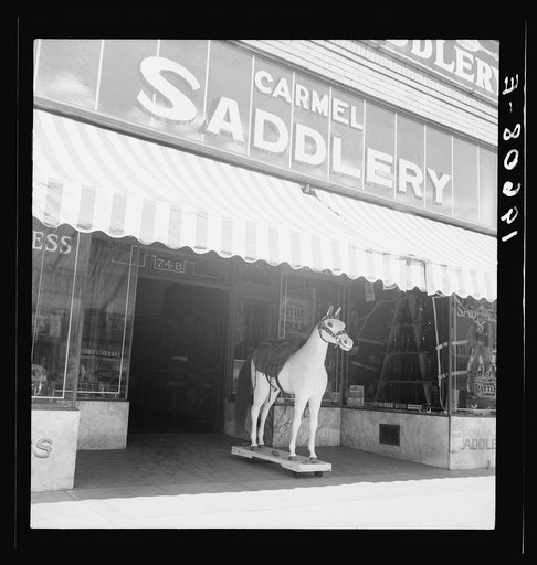 Fresno. On U.S. 99. Storefront of San Joaquin Valley town. California