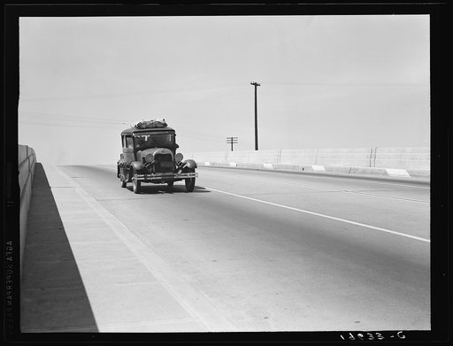 Between Tulare and Fresno. Overpass on U.S. 99. (See general caption.)  California