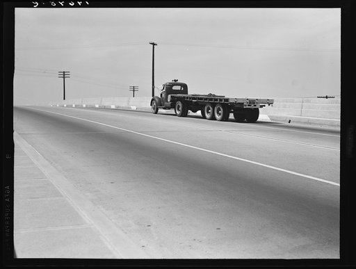 Between Tulare and Fresno. Overpass on U.S. 99. California