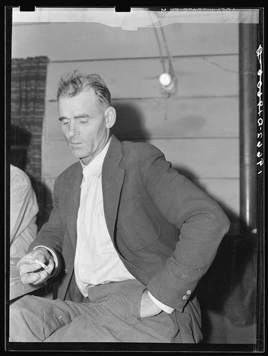 Tulare County, California. Farm Security Administration (FSA) camp for migratory agricultural workers at Farmersville. Chairman of the camp council referred to in 19660