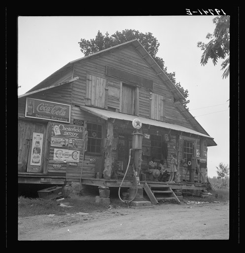 Untitled photo, possibly related to: Daughter of white tobacco sharecropper at country store. Person County, North Carolina