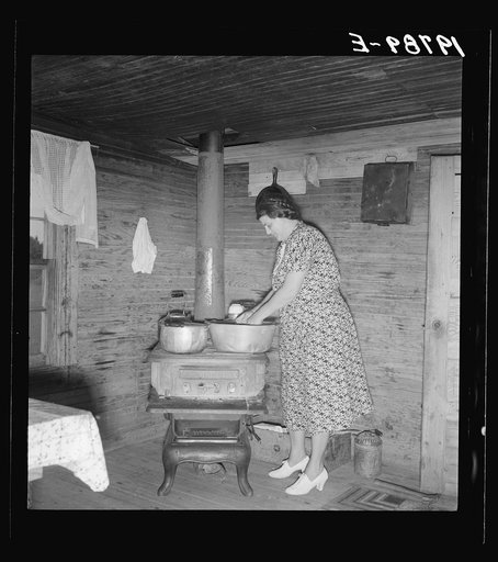 Corner of kitchen in tobacco sharecropper's home. Person County, North Carolina