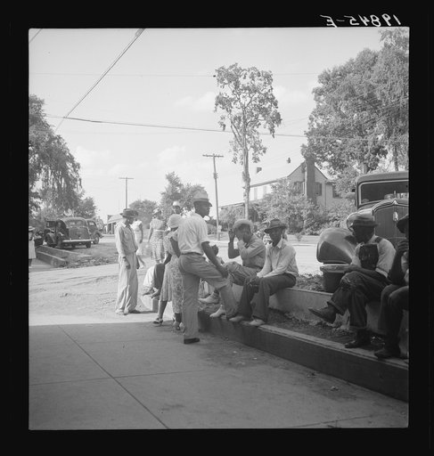 Untitled photo, possibly related to: Shopping and visiting on main street of Pittsboro, North Carolina. Saturday afternoon