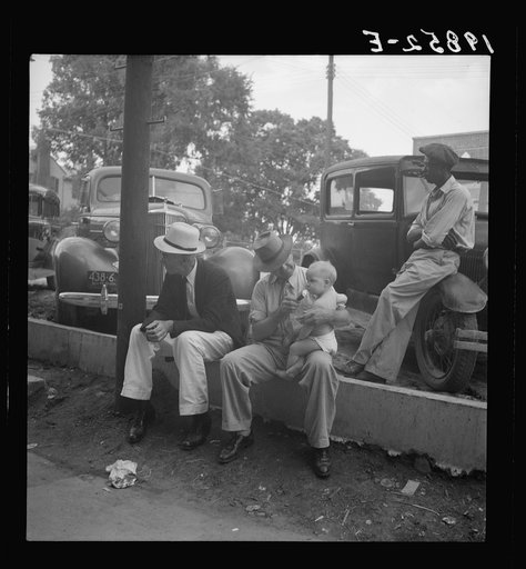 Chatham County farmers in town on Saturday afternoon. Pittsboro, North Carolina