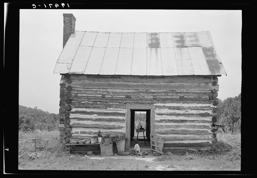 Negro sharecropper house. "They treat us better here than where we did live. No privy in sight, had to get water from the spring, so far away that the man was gone twenty minute getting a bucket of water." Person County, North Carolina