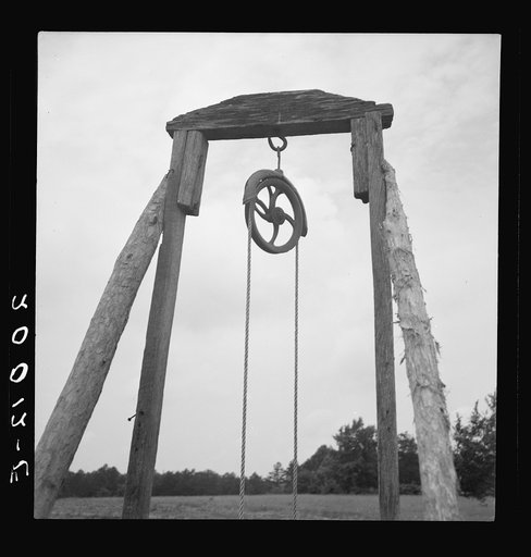 Untitled photo, possibly related to: Negro sharecropper tobacco farm. The path between the house and the well is well worn. Person County, North Carolina