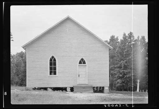 Untitled photo, possibly related to: Negro Baptist church. Bushy Fork, North Carolina
