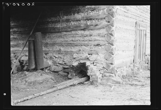 Construction detail of tobacco barn showing method of firing