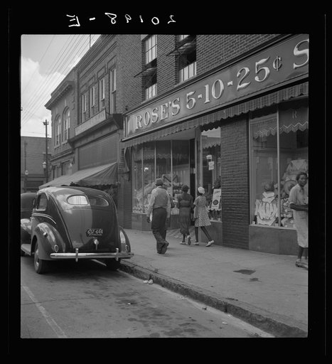 Untitled photo, possibly related to: The main street, Fayeteville Street, of Siler City, North Carolina. Contrast with picture of same scene taken twenty five years ago