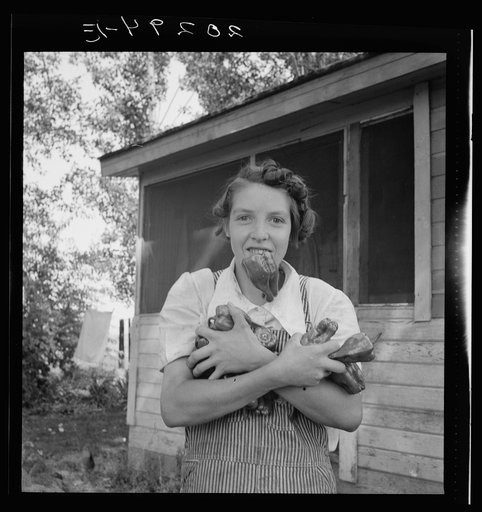 Untitled photo, possibly related to: Mrs. Schrock takes good care of her family. Yakima Valley, Washington (near Wapato)