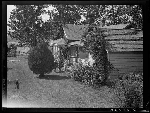 Untitled photo, possibly related to: Washington, Yakima Valley, near Wapato. One tenant purchase program (Farm Security Administration) client, Jacob N. Schrock. This family with eight children had lived for twenty-five years on a rocky, rented farm in this valley. They now own forty eight acres of 
