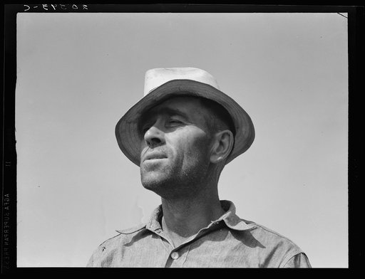 Washington, Yakima Valley, near Wapato. Rural rehabilitation client (Farm Security Administration). Portrait of Chris Adolf. "My father made me work. That was his mistake, he made me work too hard. I learned about farming but nothing out of the books."