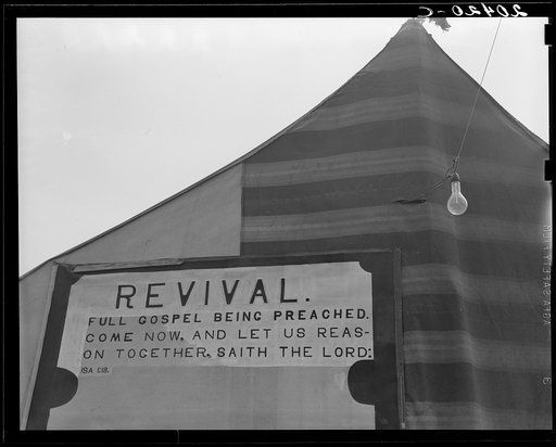 Washington, Yakima. Sumac Park. Revival meetings are held in Yakima shacktown
