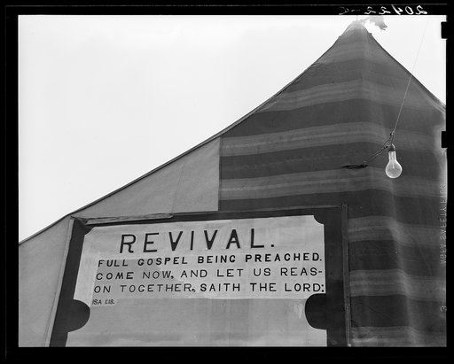 Untitled photo, possibly related to: Washington, Yakima. Sumac Park. Revival meetings are held in Yakima shacktown