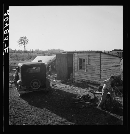 Untitled photo, possibly related to: Oregon, Marion County, near West Stayton. Bean pickers' children in camp at end of day