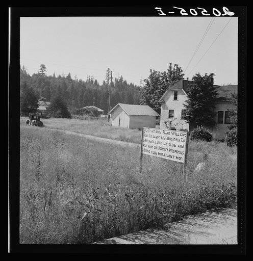 Western Washington, Thurston County, Tenino. Entering town from the north. For comment on sign see general caption number 26