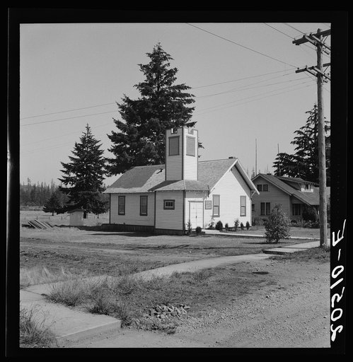 Western Washington, Thurston County, Tenino. Seven Day Adventist Church, one block off the main street from the bank. See general caption number 37