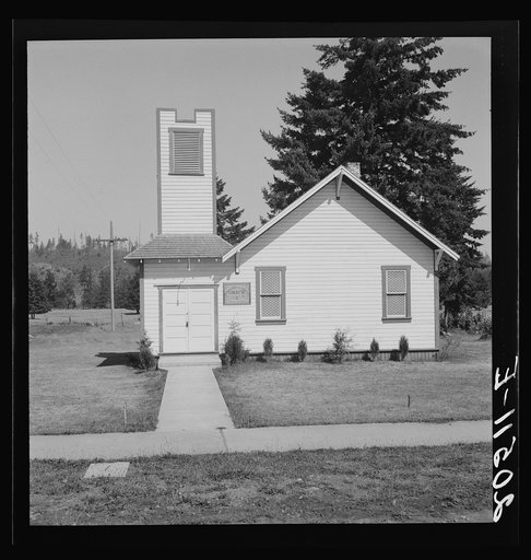 Western Washington, Thurston County, Tenino. Seven Day Adventist Church, one block off the main street from the bank. See general caption number 37
