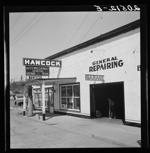 Western Washington, Thurston county, Tenino. Facing main street, south end of town on U.S. 99. See general caption number 37
