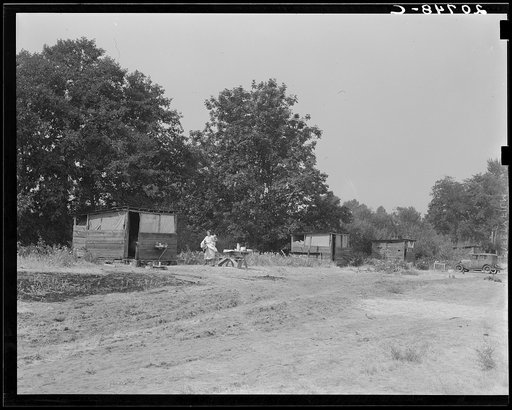 Oregon, Josephine County, near Grants Pass. Fourteen such shacks on grower's land for his crew. General caption number 45