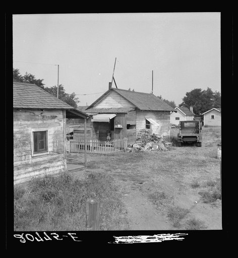 Untitled photo, possibly related to: Washington, Yakima shacktown, (Sumac Park) is one of several large shacktown communities around Yakima. General caption number 26