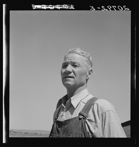 Chris Ament, German-Russian dry land wheat farmer, who survived in the Columbia Basin. Washington, Grant County, three miles south of Quincy. See general caption number 35