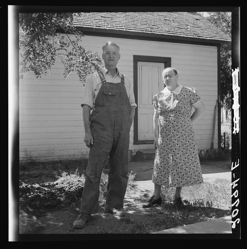Mr. and Mrs. Chris Ament, dry land wheat farmers who survived in the Columbia Basin. Washington, Grant County, three miles south of Quincy. See general caption number 35