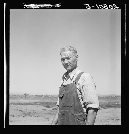 Untitled photo, possibly related to: Chris Ament, German-Russian dry land wheat farmer, who survived in the Columbia Basin. Washington, Grant County, three miles south of Quincy. See general caption number 35