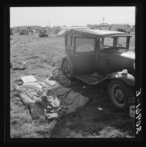 Living conditions for migrant potato pickers. Tulelake, Siskiyou County, California. Number 63-1 general caption