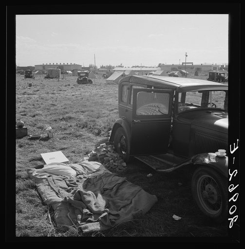 Untitled photo, possibly related to: Living conditions for migrant potato pickers. Tulelake, Siskiyou County, California. General caption number 63-1