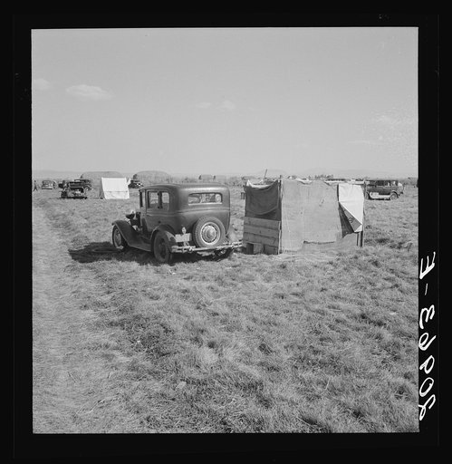 Living conditions for migrant potato pickers. Tulelake, Siskiyou County, California