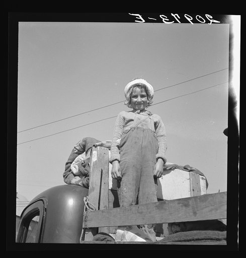 Part of family come for work in potatoes. Tulelake, Siskiyou County, California. Left their home in Turkey, Texas, November, 1938. Picked cotton in Arizona till March. Picked fruit in Oregon till June. Picked prunes in Idaho till September 15th