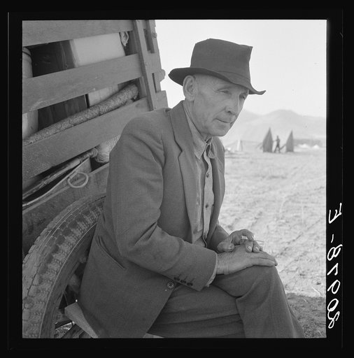 Untitled photo, possibly related to: Former Nebraska farmer, now a migrant farm worker. Klamath County, Oregon. General caption number 62-111