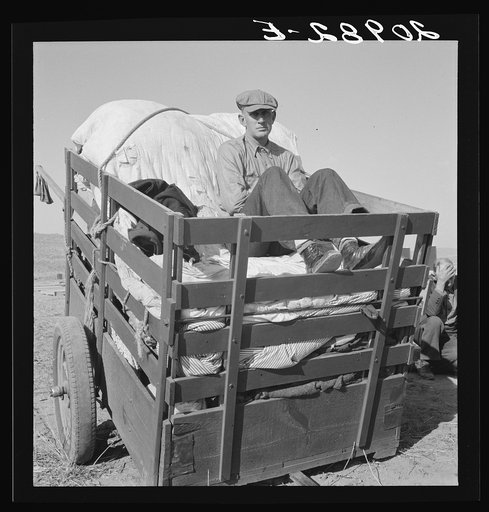 Farm boys from western Nebraska, now migrating farm workers on the Pacific Coast. Merrill, Klamath County, Oregon