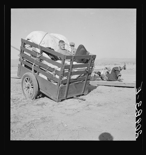 Farm boys from western Nebraska, now migrating farm workers on the Pacific Coast. Merrill, Klamath County, Oregon
