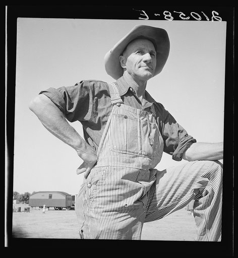 Farmer from Nebraska in emergency camp for migratory workers during pea harvesting says "I put mine in what I thought was the best investment -- the good old earth--but we lost on that, too. The finance company caught up with us, the mortgage company caught up with us.  Managed to lose twelve thousa