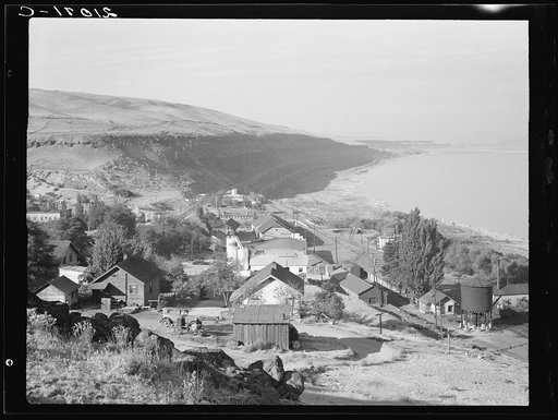 The town of Arlington, Oregon, on the Columbia River 112 miles from Bonnville Dam. Population: 601. Railway division point