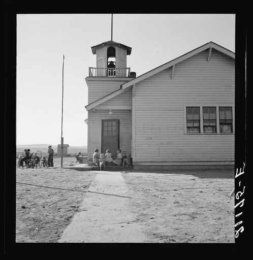 Untitled photo, possibly related to: Lincoln Bench School and yard. Near Ontario, Malheur County, Oregon