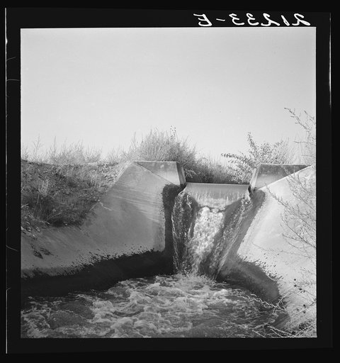 Irrigation canal seven miles west of Nyssa, Malheur County, Oregon