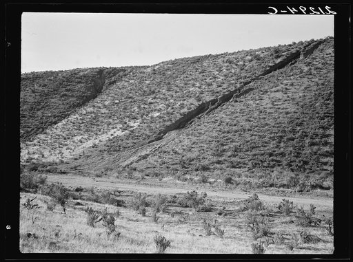 Untitled photo, possibly related to: Water seepage from newly irrigated land on top of bench, eroding sides. A problem for the Reclamation Service, Dead Ox Flat, Malheur County, Oregon. See General Caption number 67-I