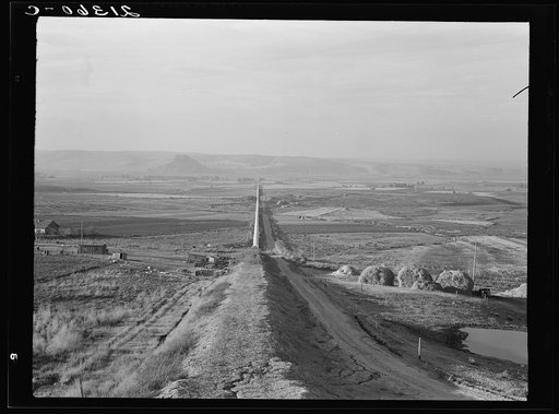 Untitled photo, possibly related to: Siphon--the world's longest--which carries water five miles to Dead Ox Flat. It is eight feet in diameter. Malheur County, Oregon