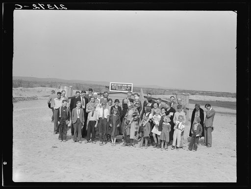 Untitled photo, possibly related to: All the members of the congregation. Friends church (Quaker). Dead Ox Flat, Malheur County, Oregon