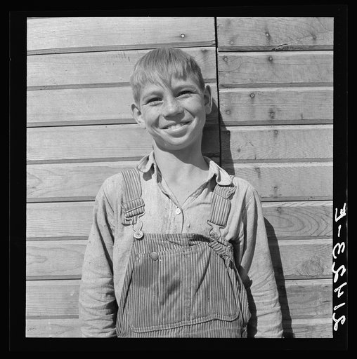 One of the younger Cleaver boys on new farm in Malheur County, Oregon