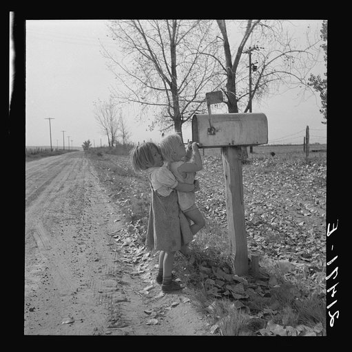 Rural children at R.F.D. box, near Fruitland, Idaho