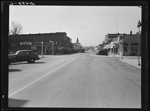 Untitled photo, possibly related to: Main street of Nyssa, Oregon. Saturday afternoon