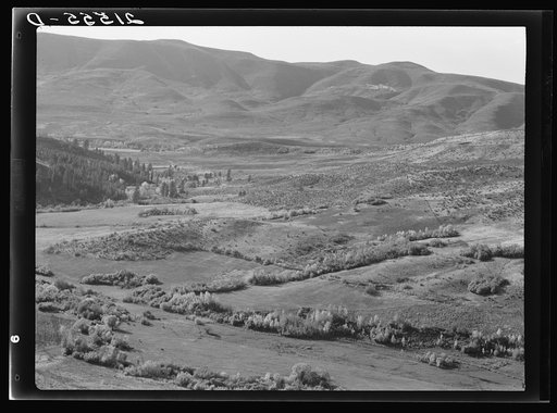 View of small valley, dry farming. Gem County, Idaho