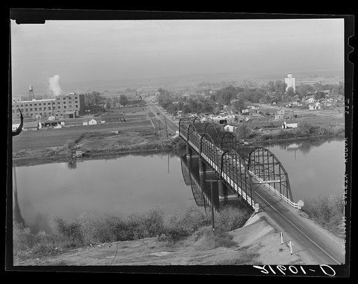Untitled photo, possibly related to: Sugar beet factory along Snake River. Shows beet dump, beet pile. Nyssa, Malheur County, Oregon. General caption 66